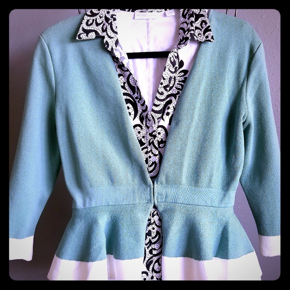 🚫🚫NWT Eva Mendes for NY&CO Green Peplum Cardigan